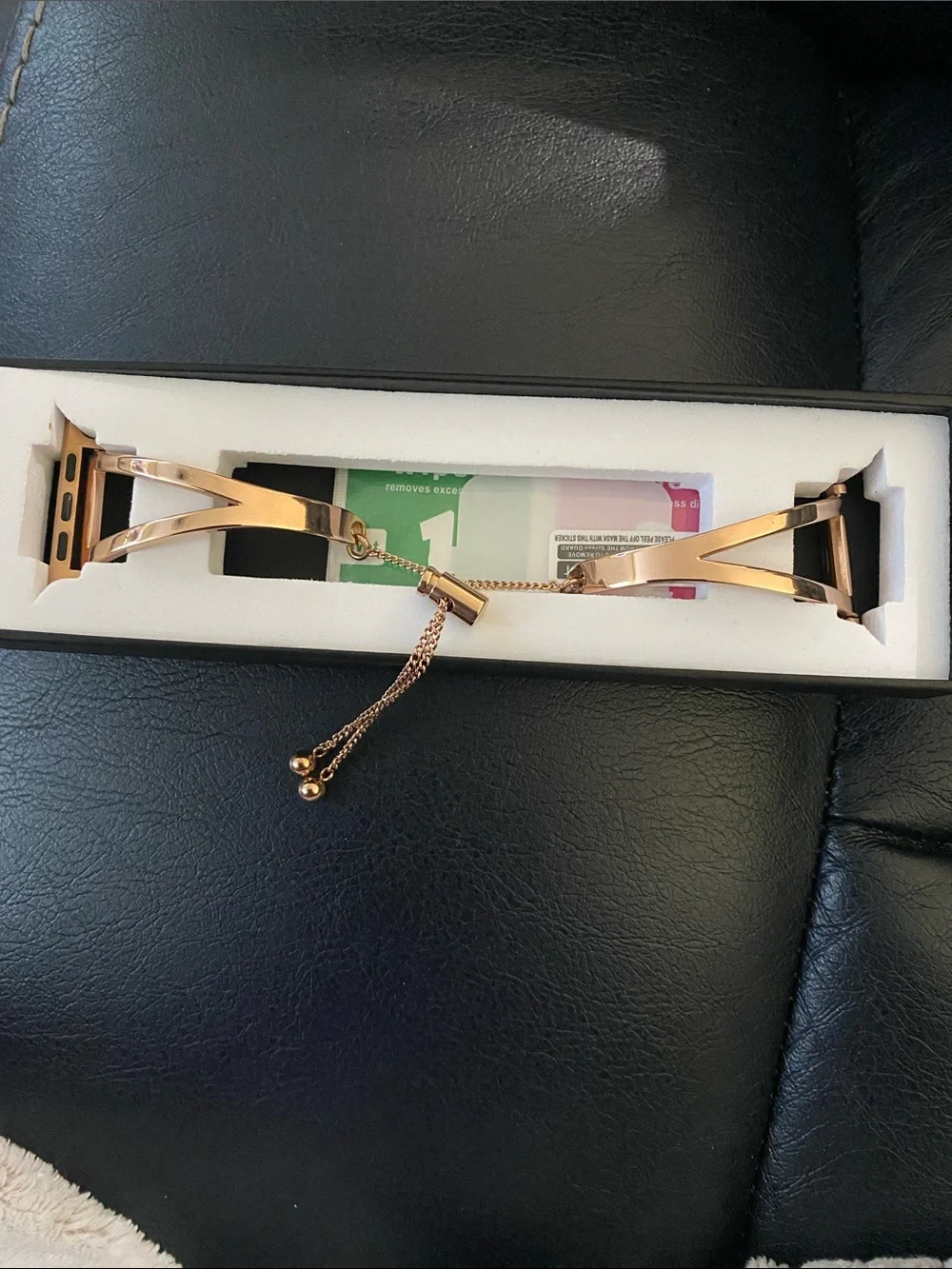 Women's Rose Gold Apple Watch Adjustable Bracelet - Fashion Accessory